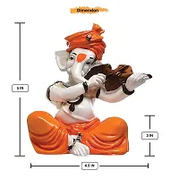 Aadaa Polyresin Ganesha Figurine, 7.8x13.5x7.8 in, Multicolour, 1 Piece-thumb3