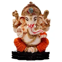 Karigaari India Handcrafted Polyresin Eco Friendly Lord Ganesha Ganpati Idol Figurine | Lord Ganesha Statue for Home Decoration (Multicolor)-thumb3