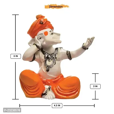 Aadaa Polyresin Ganesha Figurine, 7x14x7 in, Multicolour, 1 Piece-thumb4