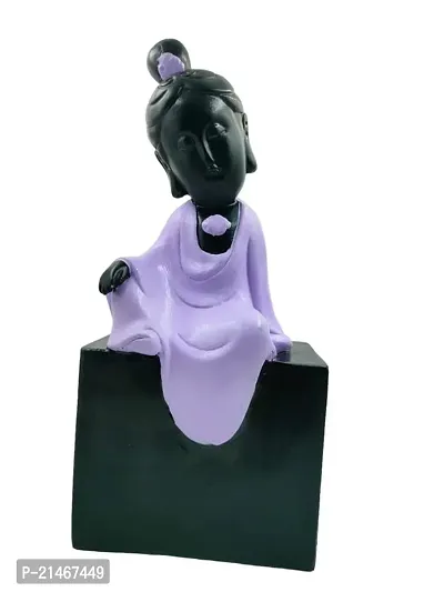 Classic Polyresine Polyresin Sitting Buddha Idol Statue Showpiece For Homedecor Decoration Gift Gifting Items Purple