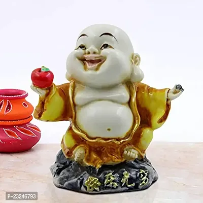 KARIGAARI - Ideas Hand Crafted Poly Resine Laughing Buddha Idol Showpiece for Home Decoration and Gifting (KK0628)