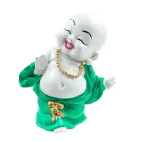 Karigaari India Polyresine Polyresin Dancing Buddha Idol Statue Showpiece for HomeDecor Decoration Gift Gifting Items-thumb1