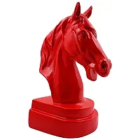 Classic- Ideas Hand Crafted Poly Resine Home Decorative Horse Face Chess Knight Figurine (Kk0574, Red)-thumb4