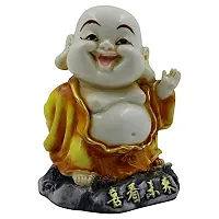 KARIGAARI - Ideas Hand Crafted Poly Resine Laughing Buddha Idol Showpiece for Home Decoration and Gifting (KK0627)-thumb1