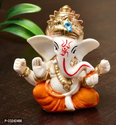 Karigaari India Handcrafted Polyresin Eco Friendly Lord Ganesha Ganpati Idol Figurine | Lord Ganesha Statue for Home Decoration (Multicolor)