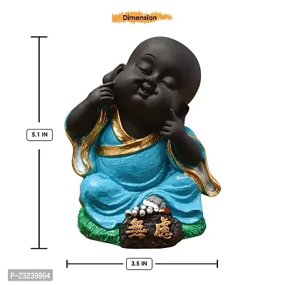 Karigaari India Handcrafted Resine Little Turquoise Buddha Showpiece | Buddha Idols for Home D?cor-thumb4