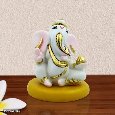 KARIGAARI - Ideas Hand Crafted White Lord Ganesh for Home d?cor-thumb0