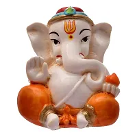 Karigaari India Handcrafted Polyresin Eco Friendly Lord Ganesha Ganpati Idol Figurine | Lord Ganesha Statue for Home Decoration (Multicolor)-thumb3