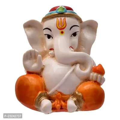 Karigaari India Handcrafted Polyresin Eco Friendly Lord Ganesha Ganpati Idol Figurine | Lord Ganesha Statue for Home Decoration (Multicolor)-thumb4