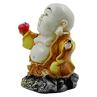 KARIGAARI - Ideas Hand Crafted Poly Resine Laughing Buddha Idol Showpiece for Home Decoration and Gifting (KK0628)-thumb4