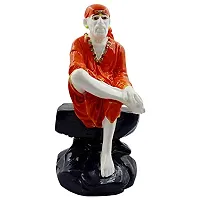 KARIGAARI - Ideas Hand Crafted Poly Resine Sai Baba Murti (KK0580, Orange)-thumb1