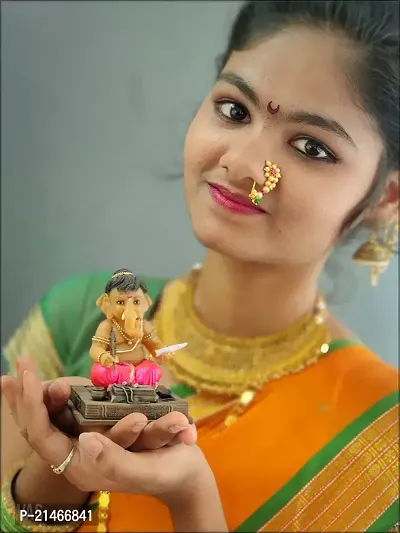 Resin Ganpati Idol For Car Dashboard Lord Ganesha Statue For Home Decor Office Statue Showpieces - 3 X 3-thumb4