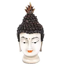 Karigaari India Antique Buddha Head Idol (White)-thumb1