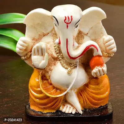 Karigaari India Handcrafted Polyresin Eco Friendly Lord Ganesha Ganpati Idol Figurine | Lord Ganesha Statue for Home Decoration (Multicolor)-thumb3