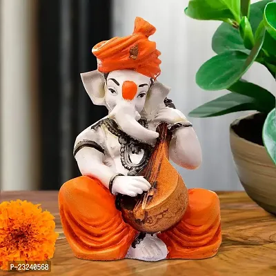 Karigaari India Multicolor Ganesha Playing Veena Showpiece-thumb2