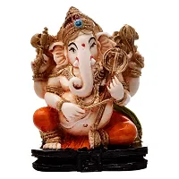 Karigaari India Handcrafted Polyresin Eco Friendly Lord Ganesha Ganpati Idol Figurine | Lord Ganesha Statue for Home Decoration (Multicolor)-thumb3