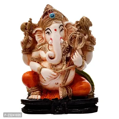 Karigaari India Handcrafted Polyresin Eco Friendly Lord Ganesha Ganpati Idol Figurine | Lord Ganesha Statue for Home Decoration (Multicolor)-thumb4