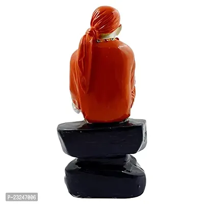 KARIGAARI - Ideas Hand Crafted Poly Resine Sai Baba Murti (KK0580, Orange)-thumb4