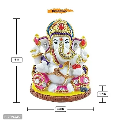 KARIGAARI - Ideas Hand Crafted Studded with Stone Car Dashboard Ganesha with Stones I Pooja Mandir I Bulk Gifting I Ganesha for Car-thumb4