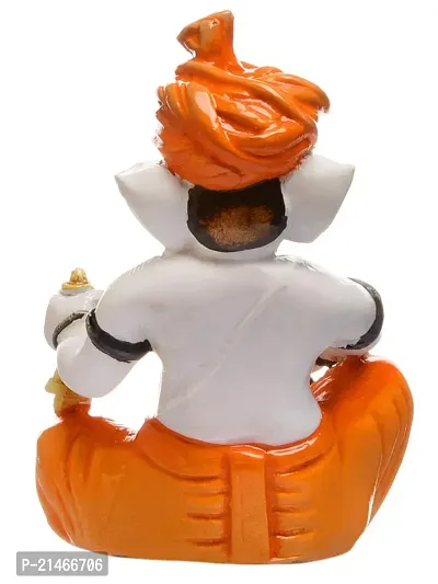 Classic Polyresin Ganesha Figurine, 14.61 X 10.21 X 7.80 Cm,, Multicolour, 1 Piece-thumb5