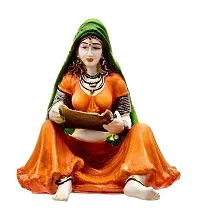 Karigaari India Lady with Supda (Best for Home Decoration/Office Decoration)-thumb1