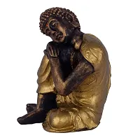 Karigaari India Vishram Buddha Idol (Gold)-thumb3