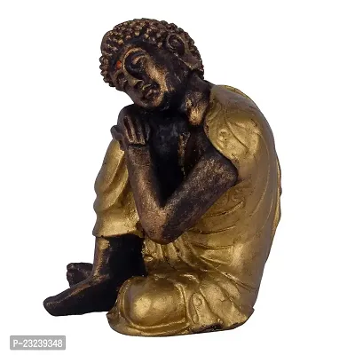 Karigaari India Vishram Buddha Idol (Gold)-thumb4