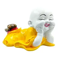 Karigaari India Polyresine Polyresin Sleeping Buddha Idol Statue Showpiece for HomeDecor Decoration Gift Gifting Items-thumb2