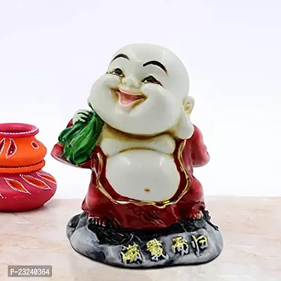 KARIGAARI - Ideas Hand Crafted Poly Resine Laughing Buddha Statue for Home Decoration and Gifting (KK0633)