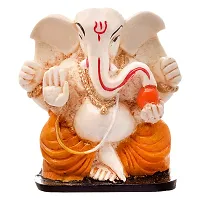 Classic Handcrafted Polyresin Eco Friendly Lord Ganesha Ganpati Idol Figurine | Lord Ganesha Statue For Home Decoration (Multicolor)-thumb3