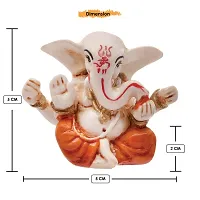 Classic Handcrafted Resine Little Sitting Ganesha Idol Sculpture | Showpiece For Home Deacute;cor And Office I Vinayaka Showpiece I Car Dashboard Showpiece I Ganesha Idols-thumb4