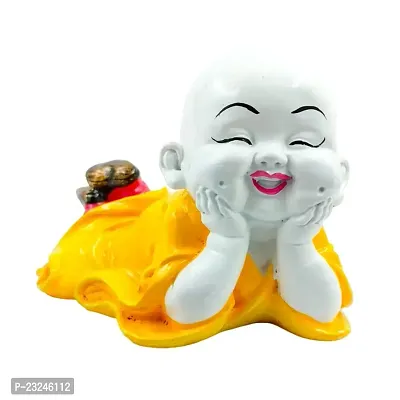 Karigaari India Polyresine Polyresin Sleeping Buddha Idol Statue Showpiece for HomeDecor Decoration Gift Gifting Items