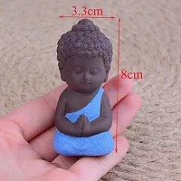 Karigaari India Handcrafted Resin Beautiful Little Buddha Monks Showpiece for Home Decor.-thumb2