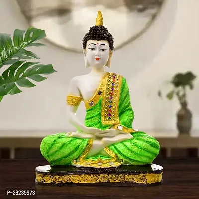 Karigaari India Handcrafted Resine Meditating Buddha Showpiece | Buddha Idols for Home Decor