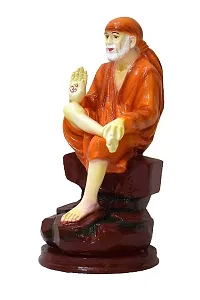 Krishnagallery1 Antique Sai Baba Statue For Pooja Room Home Temple Idol Car Dashboard 4 Inch(Resin)-thumb2