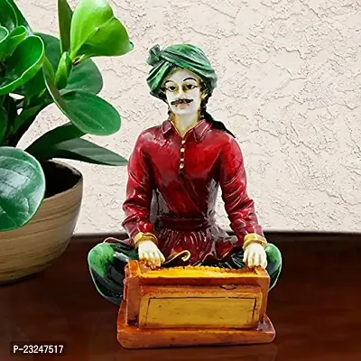 KARIGAARI - Ideas Hand Crafted Poly Resine Rajasthani Men Idol for Home Decorative Showpiece (KK0621)