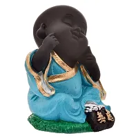 Karigaari India Handcrafted Resine Little Turquoise Buddha Showpiece | Buddha Idols for Home D?cor-thumb4