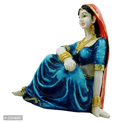 KARIGAARI - Ideas Hand Crafted Rajasthani Women Statue Figurine for Home D?cor Showpiece (KK0648)-thumb4