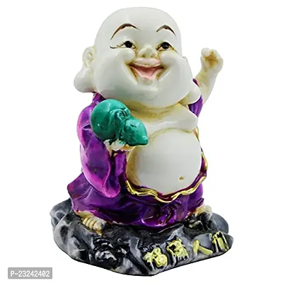KARIGAARI - Ideas Hand Crafted Poly Resine Laughing Buddha Idol Showpiece for Home Decoration and Gifting (KK0634)-thumb3