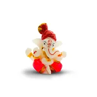 Rare Planet Polystone Car Dashboard Ganesh Idol Handpainted Lord Ganesha Idols for Home Decor Showpiece Murti (Multicolor, 5.3 cm x 5.7 cm x 2 cm)-thumb3