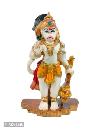 Karigaari India Polyresine Standing Hanuman Showpiece for Car Dashboard I Hanumaji Murti  Idol for Car I Balaji I Bajrangbali