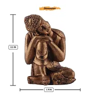 Karigaari India Vishram Buddha Idol (Gold)-thumb2