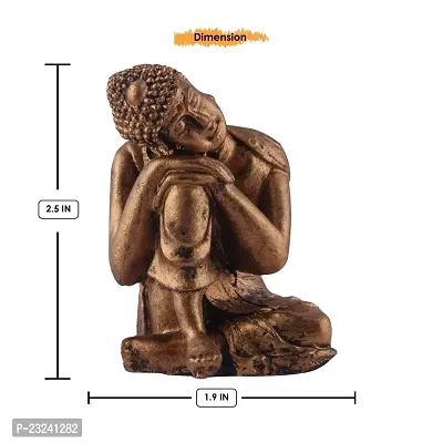 Karigaari India Vishram Buddha Idol (Gold)-thumb3