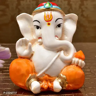 Karigaari India Handcrafted Polyresin Eco Friendly Lord Ganesha Ganpati Idol Figurine | Lord Ganesha Statue for Home Decoration (Multicolor)-thumb3