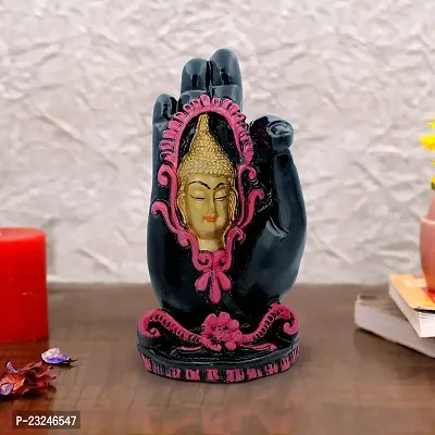 KARIGAARI - Ideas Hand Crafted Indian Lord Buddha Hand Palm Murti Idol for Home Showpiece