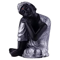 Classic Vishram Buddha Idol (Silver)-thumb1