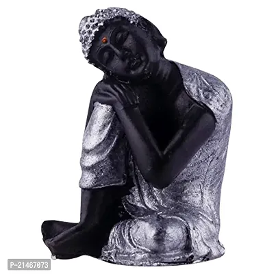 Classic Vishram Buddha Idol (Silver)-thumb2