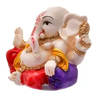 Karigaari India Handcrafted Polyresin Eco Friendly Lord Ganesha Ganpati Idol Figurine | Lord Ganesha Statue for Home Decoration (Multicolor)-thumb2