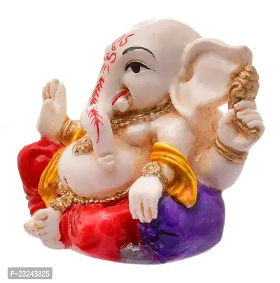 Karigaari India Handcrafted Polyresin Eco Friendly Lord Ganesha Ganpati Idol Figurine | Lord Ganesha Statue for Home Decoration (Multicolor)-thumb3