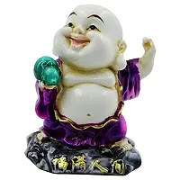 KARIGAARI - Ideas Hand Crafted Poly Resine Laughing Buddha Idol Showpiece for Home Decoration and Gifting (KK0634)-thumb1